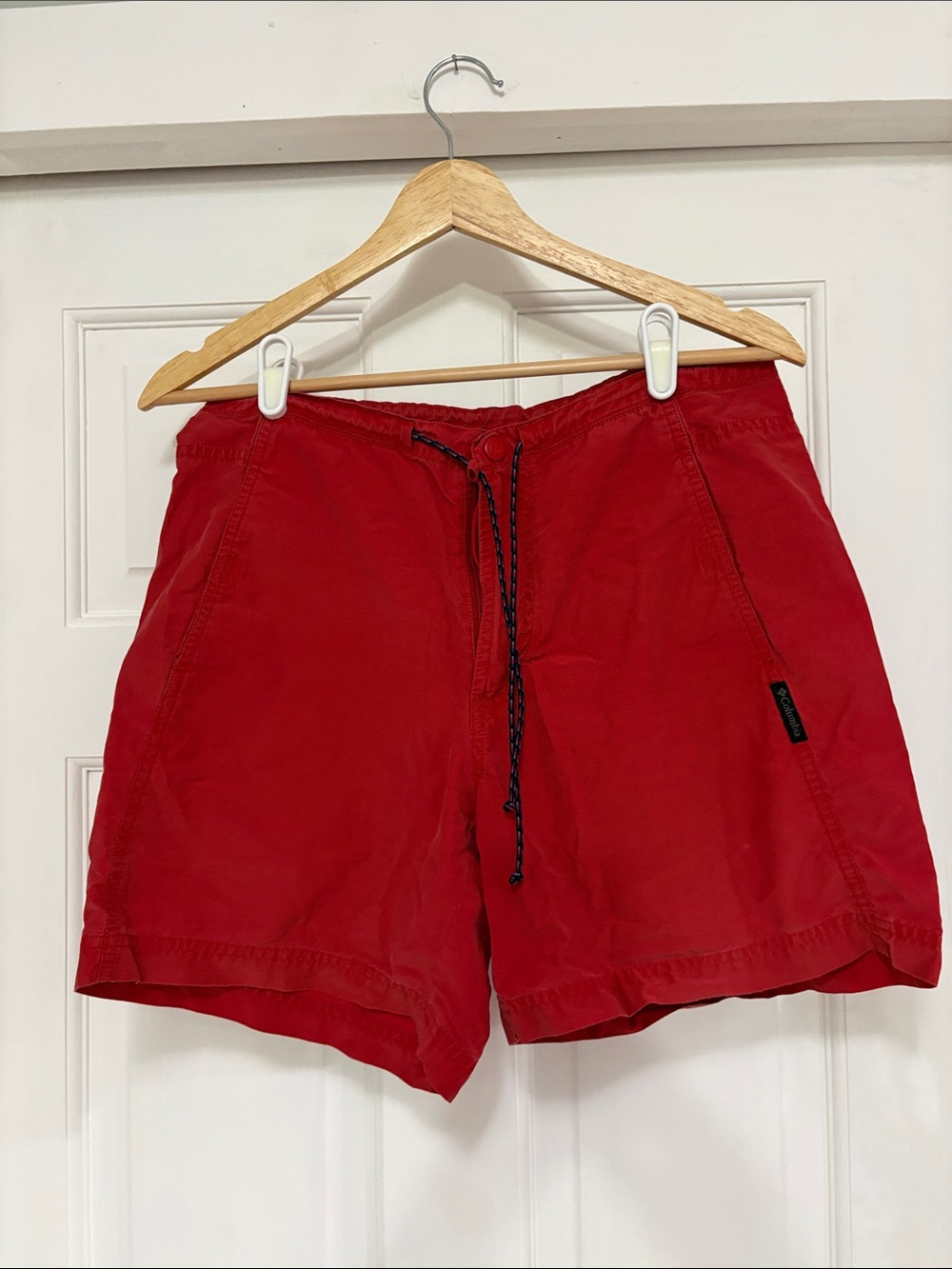 Columbia Womens Red Drawcord Bermuda Shorts
